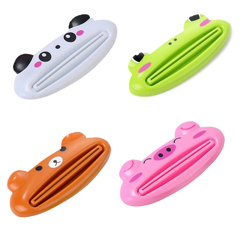 For Home Bathroom 1 Pcs Animal Easy Toothpaste Dispenser Plastic Tooth Paste Tube Toothpaste Squeezer Rolling Holder Cocina SuperFye All styles SuperFye