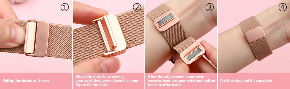 Magnetic Loop For Apple Watch Band 40mm 44mm 45mm 49mm 41mm 38mm Scrunchie Nylon bracelet iwatch ultra 2 Series 9 3 7 8 se strap SuperFye Pink Sand / 42mm 44mm 45mm 49mm SuperFye