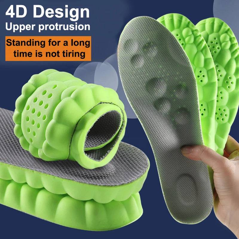 High Elasticity Latex Sport Insoles Soft Shoe Pads Arch Support Orthotic Insoles Breathable Deodorant Shock Absorption Cushion SuperFye Green / EU39-40 SuperFye