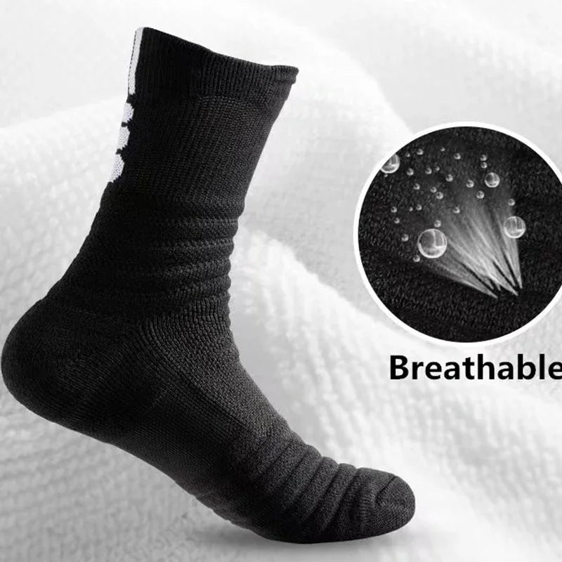 1/3 Pairs Anti-slip Football Socks Men Cotton Sock Short Long Tube Soccer Basketball Sport Socks Breathable Deodorous Sock 39-45 SuperFye 3pairs-short-mixed / EU39-45 SuperFye