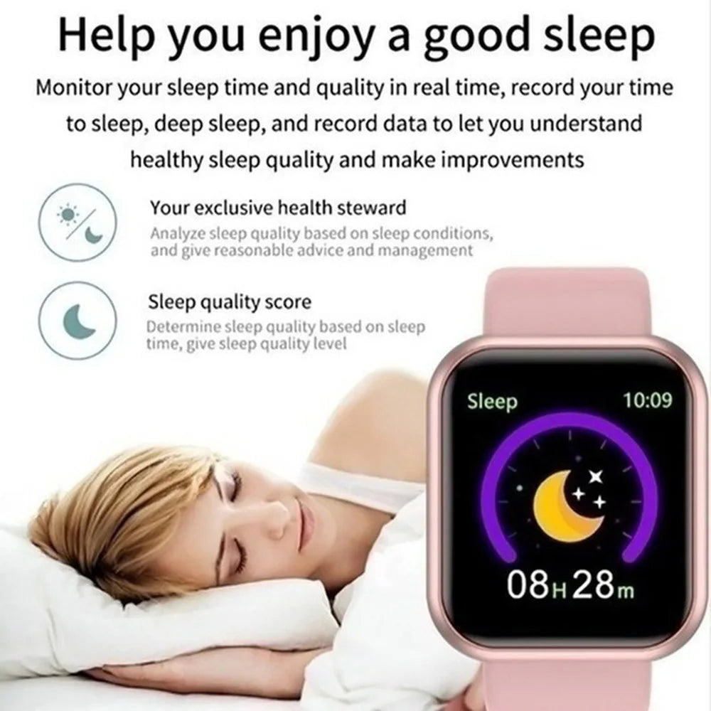 Smart Watch For Women Men Wristwatch Bluetooth Connected Phone Player Music Fitness Sport Bracelet Sleep Monitor Digital Watches SuperFye Silver SuperFye