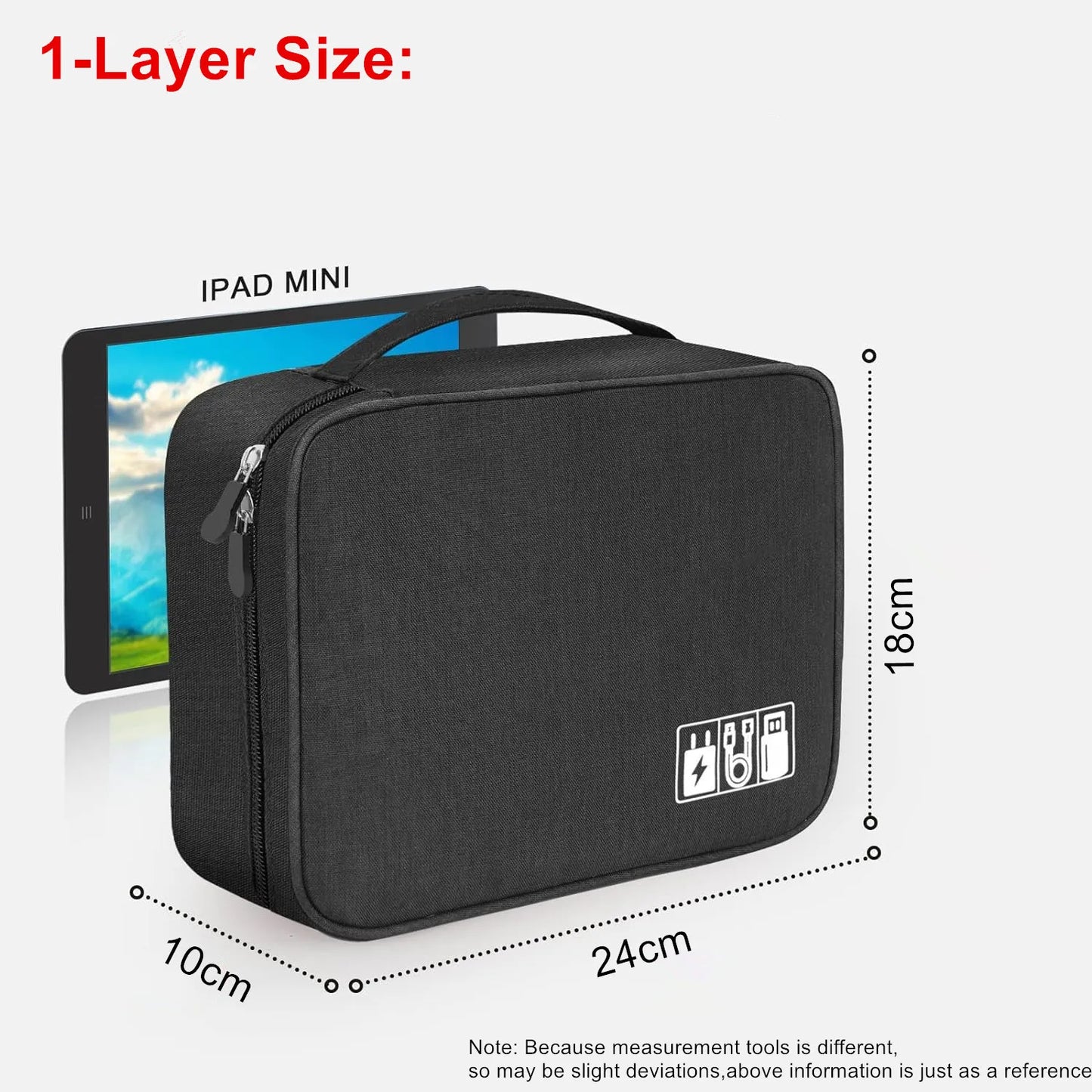 Cable Storage Bag Waterproof Digital Electronic Organizer Portable USB Data Line Charger Plug Storage Bag Travel Cable Organizer SuperFye BG11 Black SuperFye