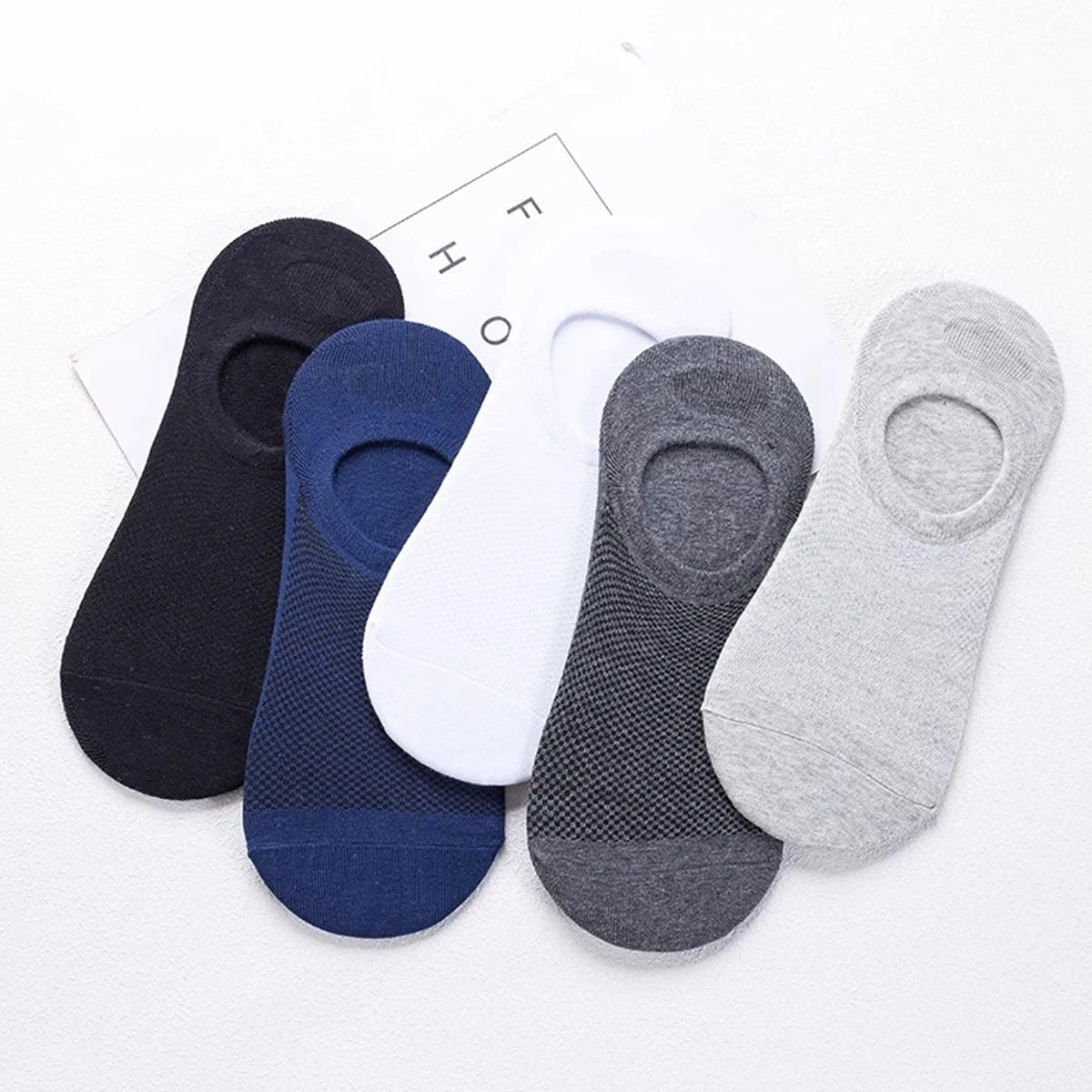 5Pairs Breathable Cotton Sports Stockings Men Bamboo Fiber Autumn and Winter Men Socks Sweat Absorption Deodorant Business Sox SuperFye 5 pairs dt028-5 / EU39-44 SuperFye