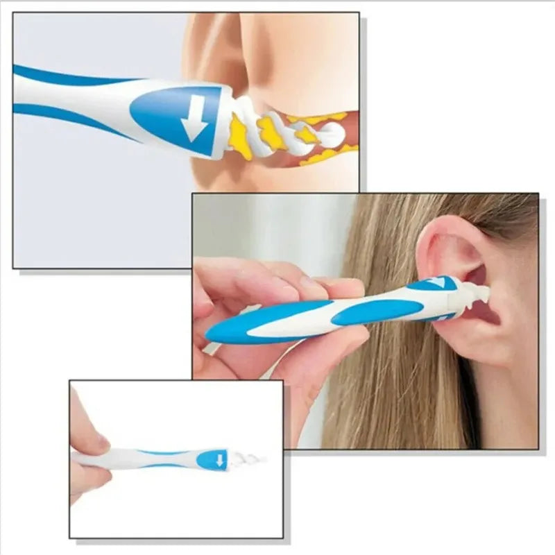 Ear Wax Remover Tool Ear Cleaner With Soft Silicone 16 Replacement Tips Simply To Grab Extract Earwax SuperFye Blue SuperFye