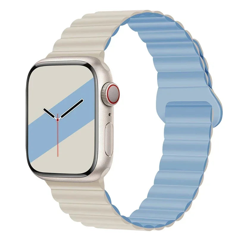 Magnetic Strap For Apple Watch Bands 45mm 38mm 49mm 40mm 42mm 41mm Silicone Sport Bracelet iWatch Series ultra 9 6 5 7 8 se 44mm