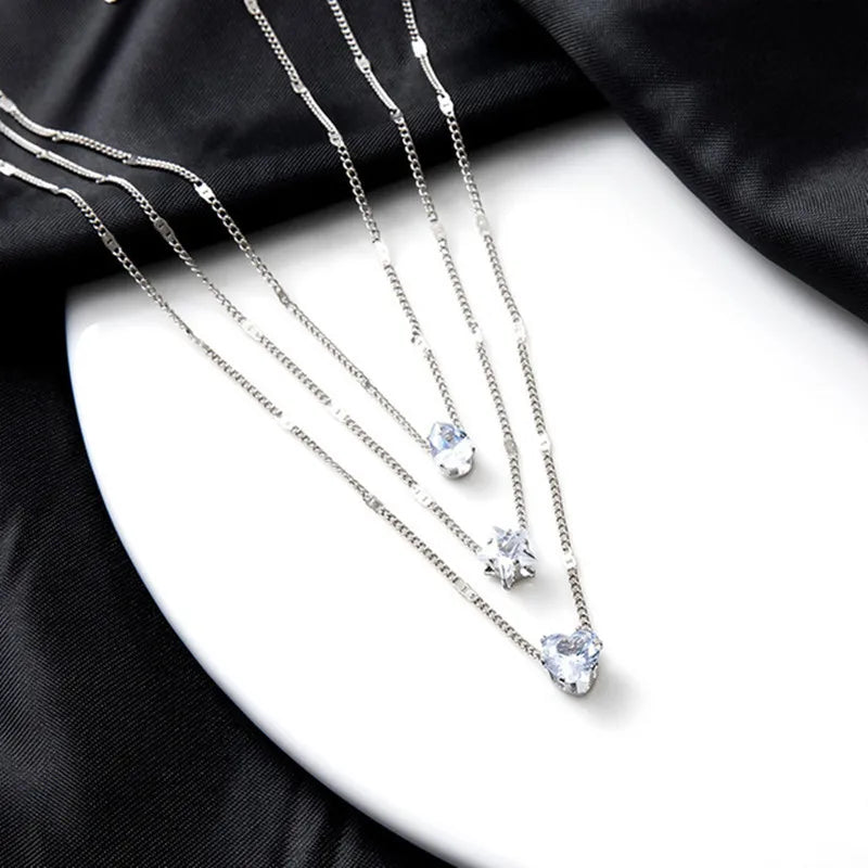 Minimalist Round Stick Pendant Necklace for Women Pearl Clavicle Necklace Leaves Long Chain Fashion Jewelry Statement Girl Gift