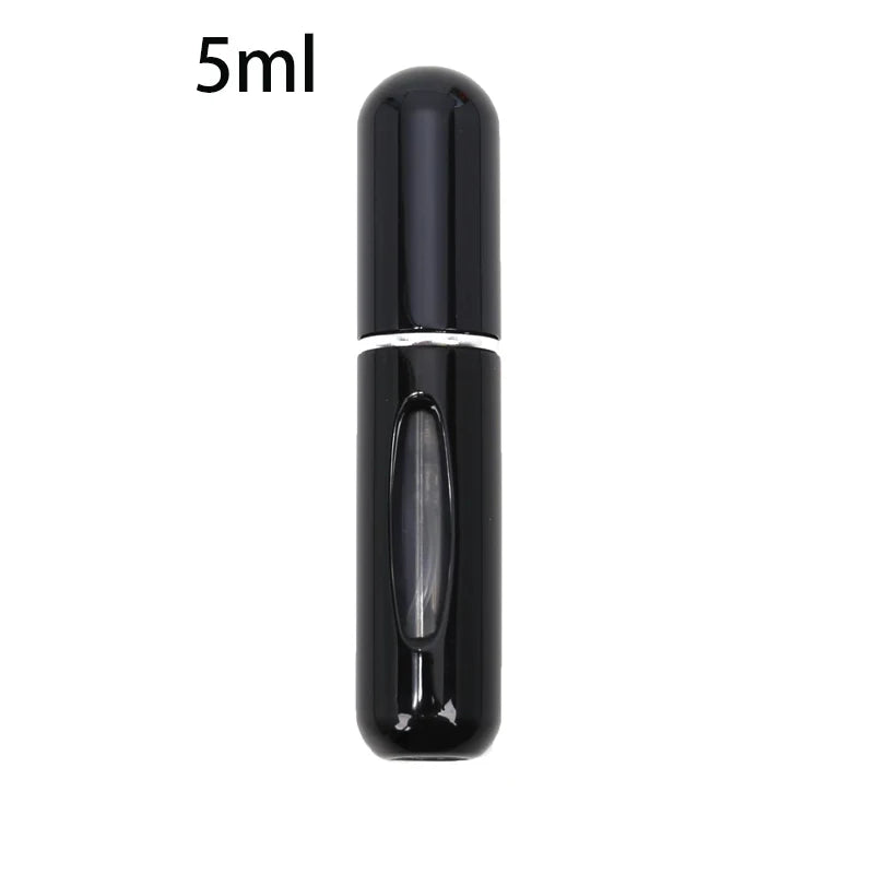 Refillable Mini Perfume Bottle Portable Cosmetic Bottle Spray Bottle Atomizer Spray Container Travel Refillable Bottles 8ml /5ml SuperFye 5ml Bright Black SuperFye