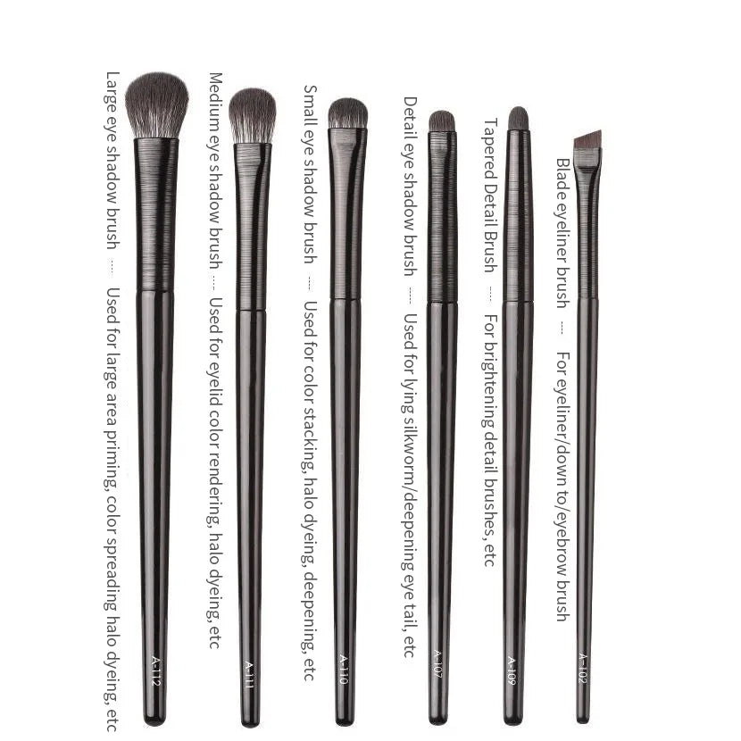 Natural Eye Makeup Brushes Set Eyeshadow Brush Eyebrow Contour Eyeliner Brush Women Eyes Cosmetic Blending Detail Make Up Tools SuperFye 6PCS / CHINA SuperFye