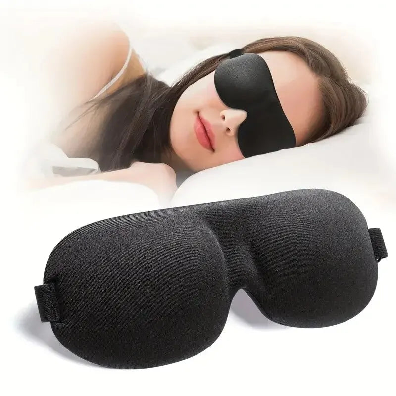 3D Stereoscopic Sleep Eye Mask, Sleep Magic Memory Sponge Black Shading Breathable Eye Protection SuperFye black SuperFye