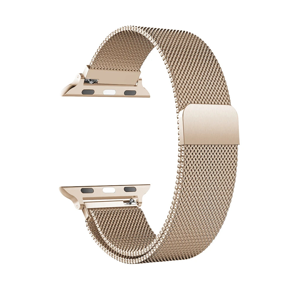 Milanese Strap For Apple Watch Ultra 2 49 46mm 42mm 44mm 40mm 45mm 41mm 38mm Bracelet For iWatch Series 10 9 3 6 5 SE 7 8 Strap SuperFye Champagne color / 38 40 41 S10 42mm SuperFye