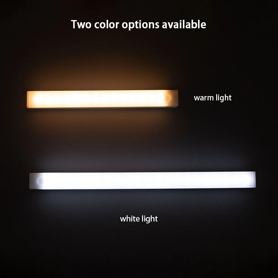 LED Motion Sensor Light Wireless LED Night Light Type C Rechargeable Light Cabinet Wardrobe Lamp Staircase Backlight For Kitchen SuperFye 30cm-21LED / Warm White SuperFye