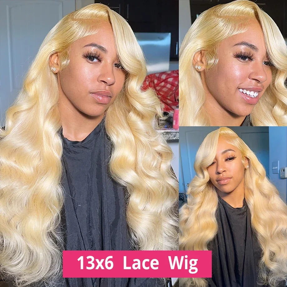 250 Density 613 hd lace frontal wig 13x6 Blonde Straight lace front wigs human hair Brazilian Colored Human Hair Wigs For Women