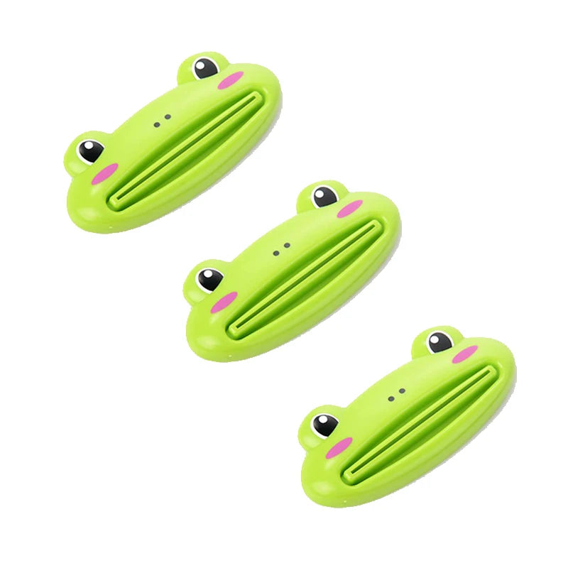 For Home Bathroom 1 Pcs Animal Easy Toothpaste Dispenser Plastic Tooth Paste Tube Toothpaste Squeezer Rolling Holder Cocina SuperFye 3pcs frog SuperFye