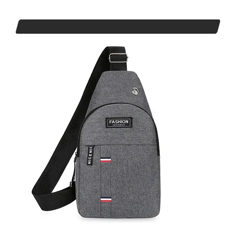 Chest Bag Men's One Shoulder Crossbody Bag Large Capacity Outdoor Sports And Leisure Fashion Small Shoulder Bag Large Capacit SuperFye Grey SuperFye