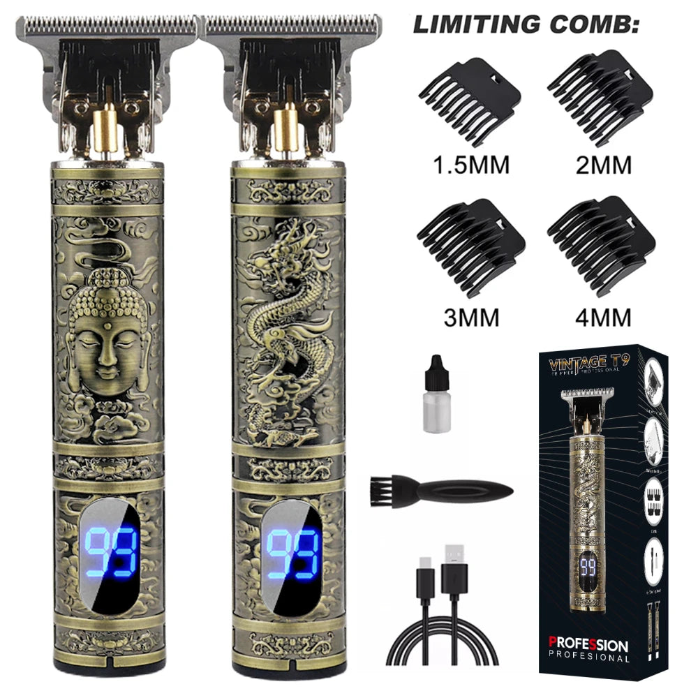 LCD Display T9 Electric Hairber 0mm Shaver Hair Trimer Home Appliances Travel Barber Razors Shaving Machine for Men Trimmer Man SuperFye Buddha SuperFye