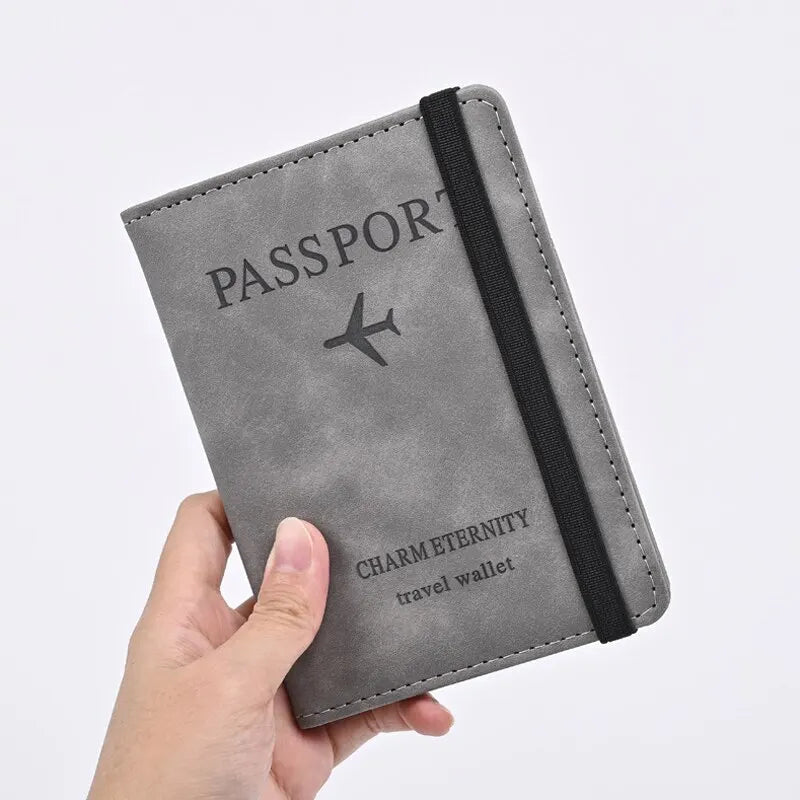 Men PU Leather Wallet Travel Passport Purse Card Male Travel Accessories Hand Carry Passport Business Cards Holder Wallet SuperFye WHITE SuperFye