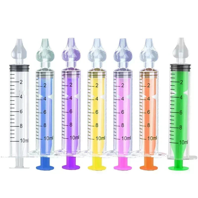 Needle Tube Baby Nasal Aspirator Syringe Baby Nose Cleaner Kids Rhinitis Nasal Washer Reusable Nasal Irrigator Washing for Child SuperFye 7PCS Mixed Color SuperFye