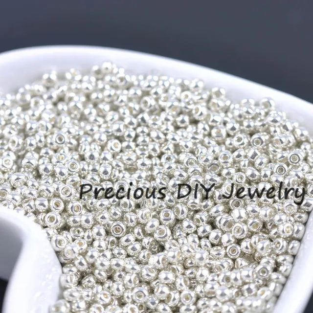 Gold and Silver Color 2mm 3mm 4mm Crystal Glass Spacer beads,Czech Seed Beads For Jewelry Handmade DIY BLUV03X