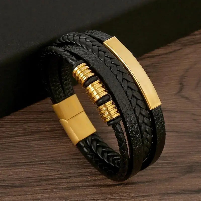 Classic Men's Leather Bracelet New Style Hand-woven Multi-layer Combination Accessory Fashion Man Jewelry Wholesale Dropshipping SuperFye A2 / 21cm SuperFye