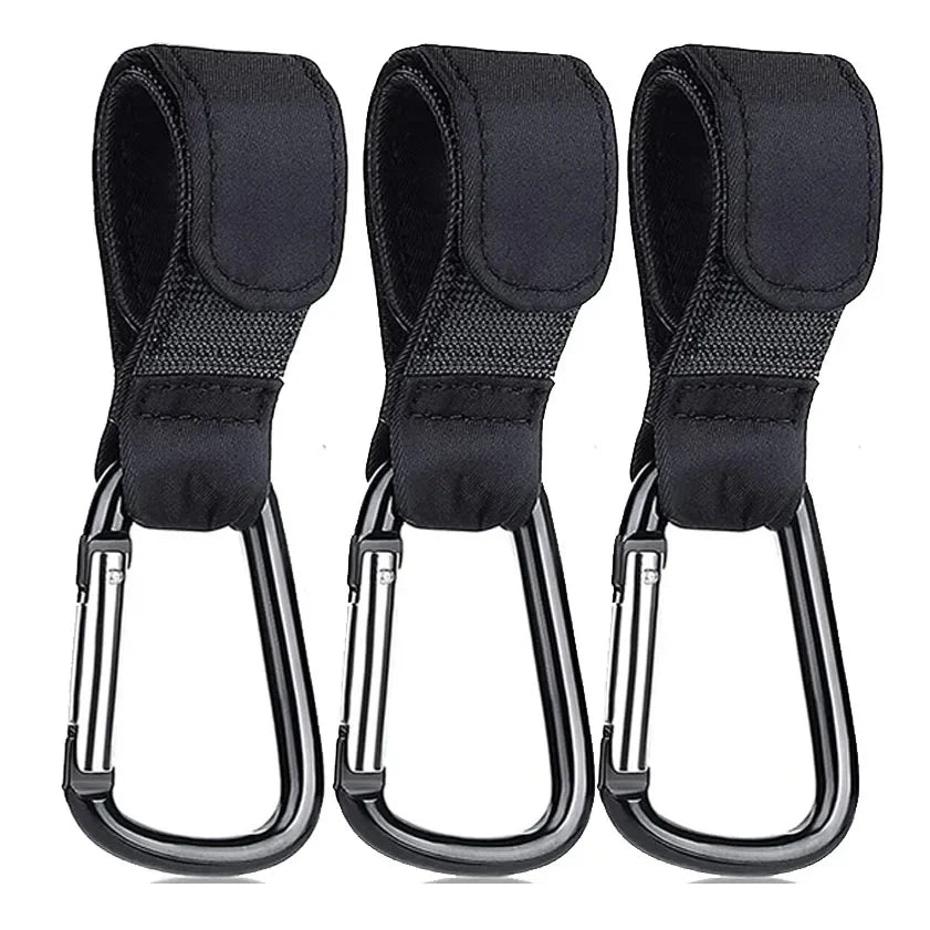 1-10pcs Stroller Hooks Buckles Clip Aluminum Alloy Carabiner Cart Organizer Diaper Bag Shopping Pram Hook Buckle Stroller Hanger SuperFye 3pcs SuperFye