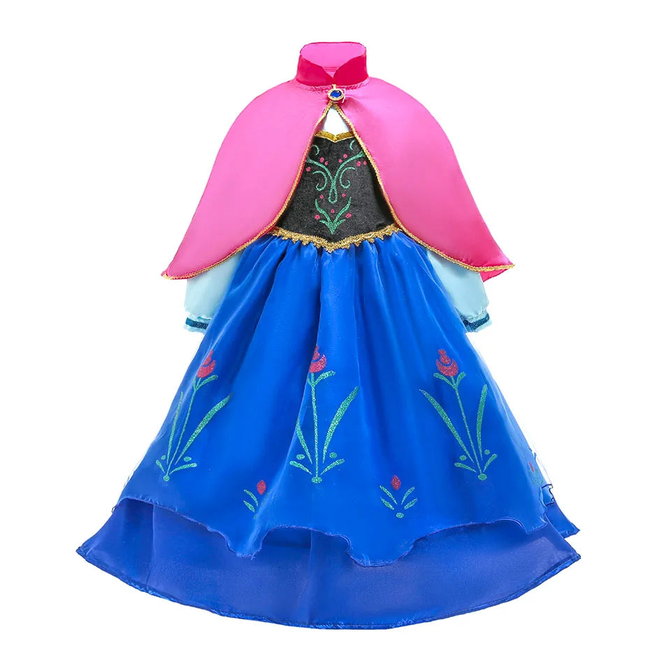 Girls Princess Dress Kids Cinderella Snow White Aurora Sofia Rapunzel Cinderella Halloween Costume Children Birthday Party Dress SuperFye DA02 / 3 Years SuperFye