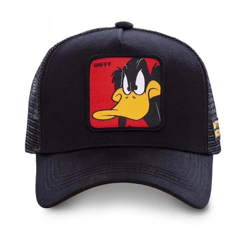 Hot Sale Unisex Anime Cartoon Cap High Quality Patch Draw Baseball Cap Men Trucker Hat SuperFye BUGS Navy Blue / 54cm-58cm SuperFye