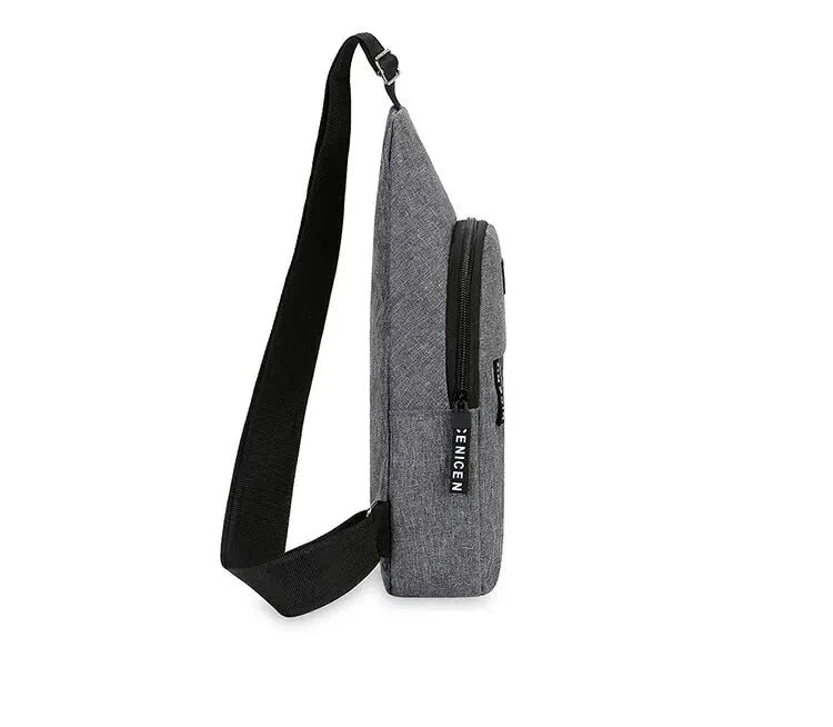 Chest Bag Men's One Shoulder Crossbody Bag Large Capacity Outdoor Sports And Leisure Fashion Small Shoulder Bag Large Capacit SuperFye Grey SuperFye