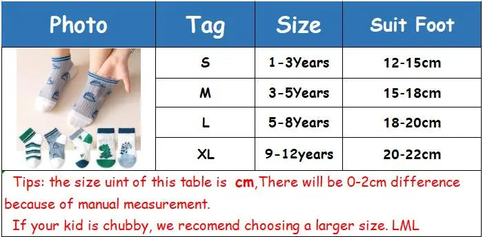 5 Pairs/Lot Children Socks Boy Girl Baby Fashion Cotton Solid Wild Soft Cozy Breathable For 1-12Y Summer Kids Casual Mesh Socks SuperFye F19902 / 9-12Years (XL) SuperFye