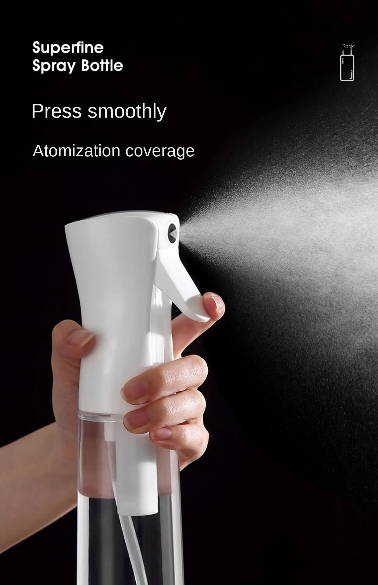 Press Spray Bottle Continuous High Pressure Toner Emulsion Essence Bottled Ultra-fine Atomized Disinfection Sprayer Hair Spray SuperFye Transparent color / 200ml SuperFye