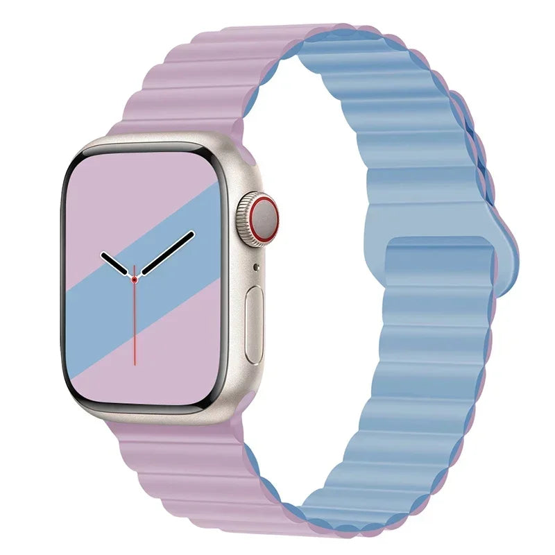 Magnetic Strap For Apple Watch Bands 45mm 38mm 49mm 40mm 42mm 41mm Silicone Sport Bracelet iWatch Series ultra 9 6 5 7 8 se 44mm