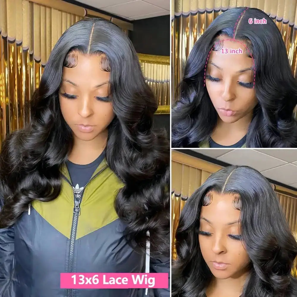 HD Transparent 13x4 13x6 Body Wave Lace Front Wig Pre Plucked 360 Lace Frontal Wig Human Hair Wigs For Women 5x5 Wig 200 Density SuperFye 360 HD / United States / 34inches|180 Density SuperFye