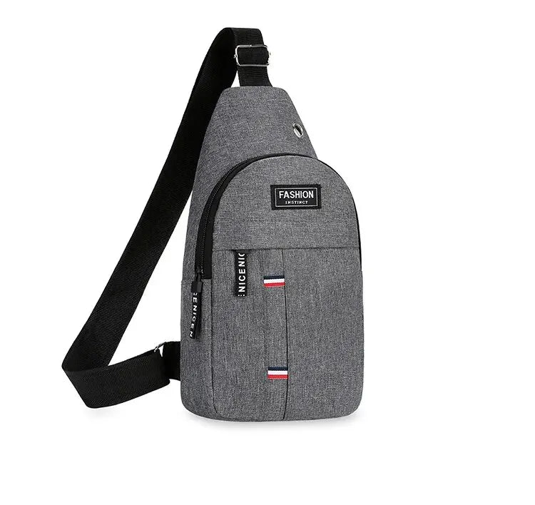 Chest Bag Men's One Shoulder Crossbody Bag Large Capacity Outdoor Sports And Leisure Fashion Small Shoulder Bag Large Capacit SuperFye Grey SuperFye