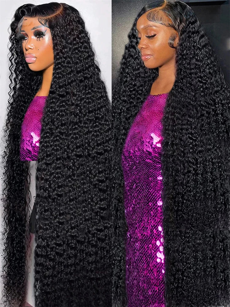 High Density 250% 40 50 Inch Deep Wave 13x6 HD Lace Front Human Hair Wig Loose Water Wave Curly 13x4 Lace Frontal Wig Human Hair SuperFye france / 40inches / 13x6 Lace Wig|200 Density SuperFye