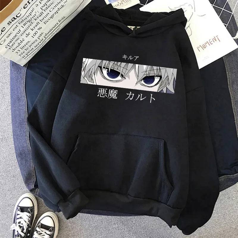 2023 Autumn Winter Hunter Hisoka Kurapika Hoodies Women Killua Zoldyck Devil Eye Sweatshirts Unisex Anime HXH Hoody Tops