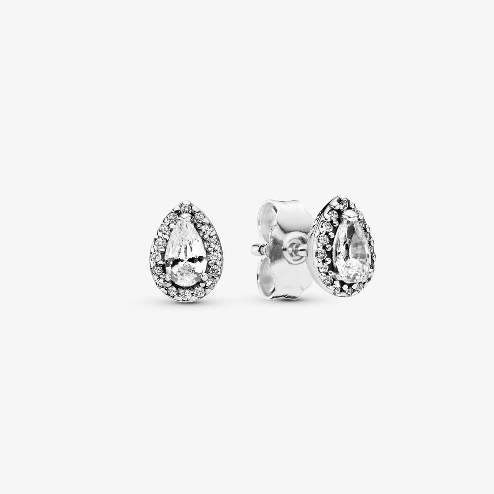 Original 925 Sterling Silver Earrings plata de ley Sparkling Love Heart Ear Studs Earrings for Women Jewelry Gifts SuperFye bue051 SuperFye