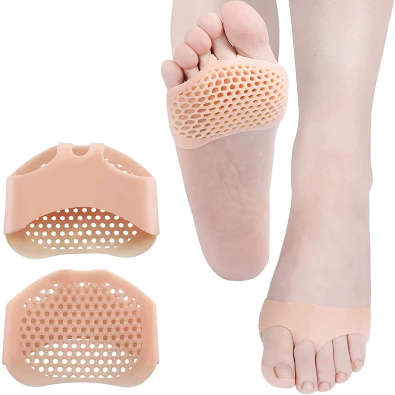 Silicone Forefoot Pad Metatarsal Pads for Women High Heels Half Insoles Foot Pain Relief Inserts Foot Blister Care Gel Cushions SuperFye WHITE / CHINA SuperFye