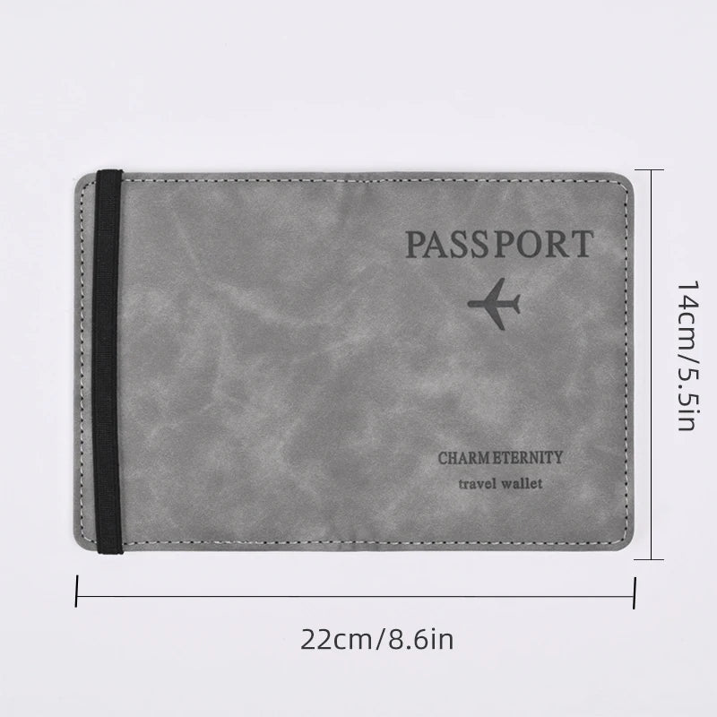 Men PU Leather Wallet Travel Passport Purse Card Male Travel Accessories Hand Carry Passport Business Cards Holder Wallet SuperFye WHITE SuperFye