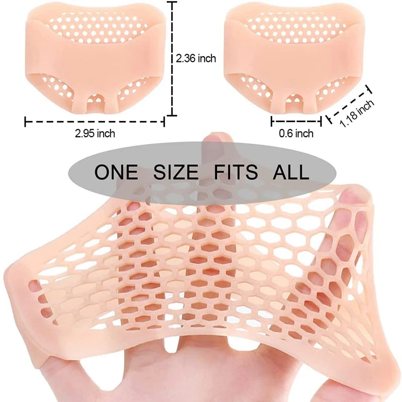 Silicone Forefoot Pad Metatarsal Pads for Women High Heels Half Insoles Foot Pain Relief Inserts Foot Blister Care Gel Cushions SuperFye WHITE / CHINA SuperFye