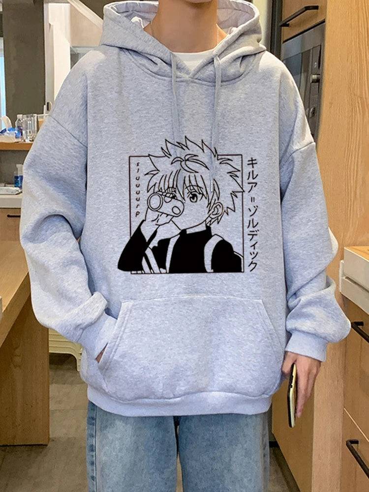 Hunter X Hunter  Anime Hoodie for Men Women Kurapika Manga Sweatshirts Fleece Autumn Winter Gothic Harajuku Hooded Pullover