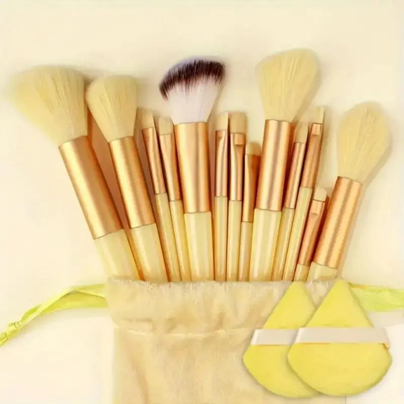 Makeup Brush Set Soft Fluffy Professiona Cosmetic Foundation Powder Eyeshadow Kabuki Blending Make Up Brush Beauty Tool Makeup SuperFye 13pcs yellow pp SuperFye