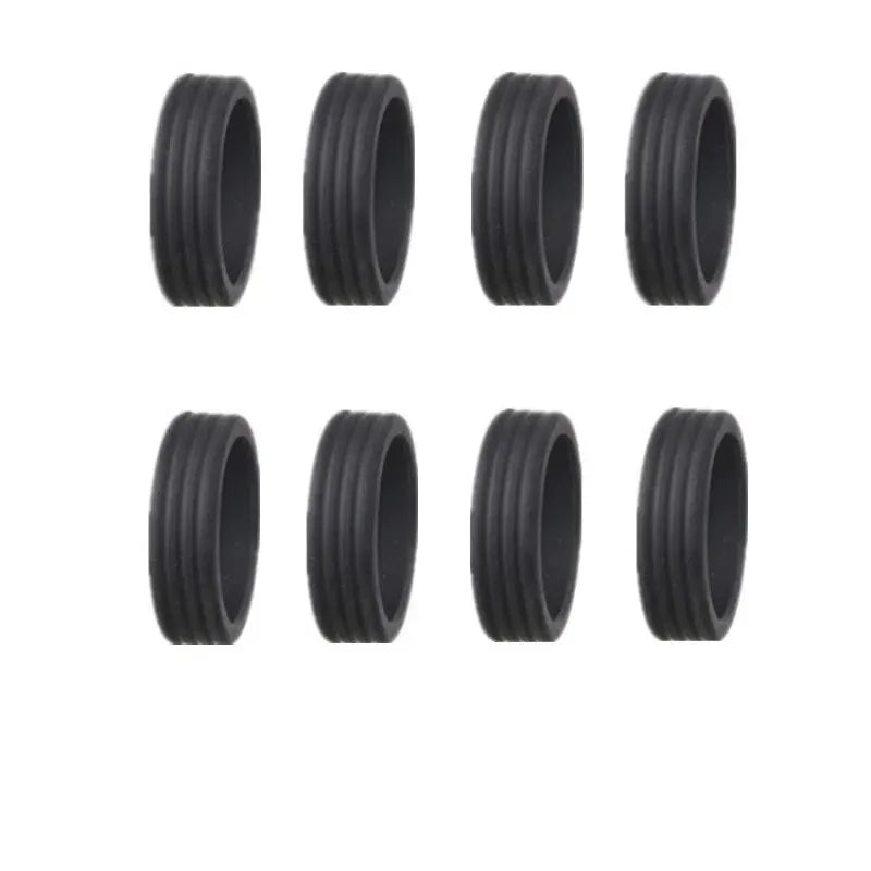 8pcs Luggage Roller Rubber Cover Silent Trolley Wheel Accessory Protective Cover Suitable for Dualwheel Luggage SuperFye black 8pcs SuperFye