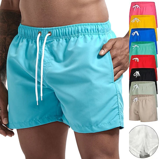 Swim Trunks Swim Shorts for Men Quick Dry Board Shorts Bathing Suit Breathable Drawstring With Pockets for Surfing Beach Summer SuperFye Khaki / L SuperFye