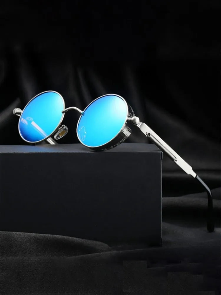 Metal Steampunk Sunglasses Men Women Fashion Round Glasses Brand Designer Vintage Sun Glasses High Quality Oculos de sol 2021 SuperFye Silver / CHINA / 1 pcs SuperFye