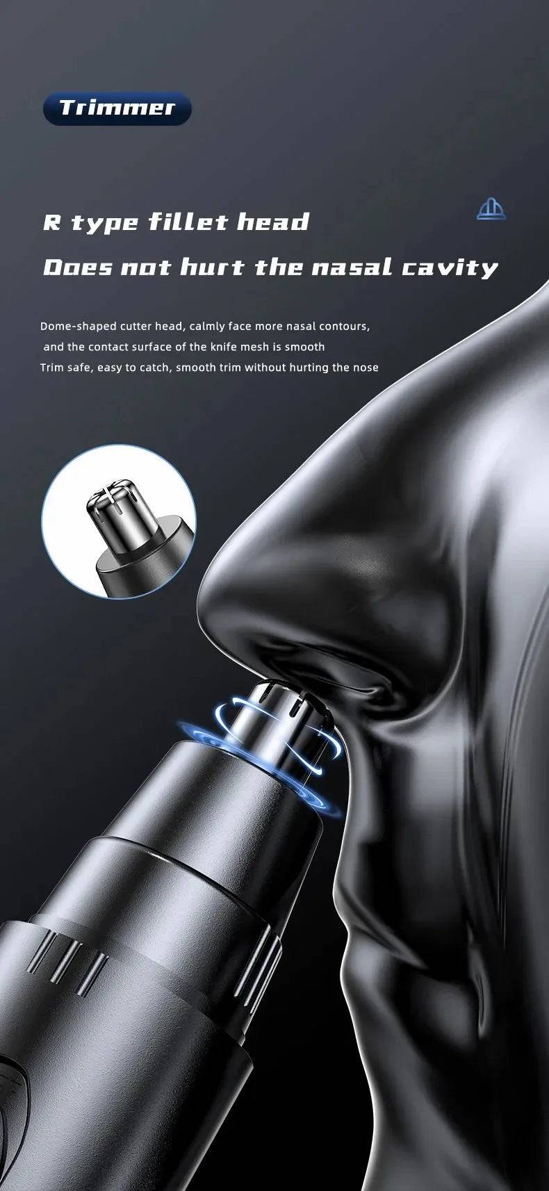 Black Electric Nose Hair Trimmer Ear and Nose Hair Trimmer Professional Painless Nose Hair Trimmer For MenAnd Women SuperFye Black SuperFye