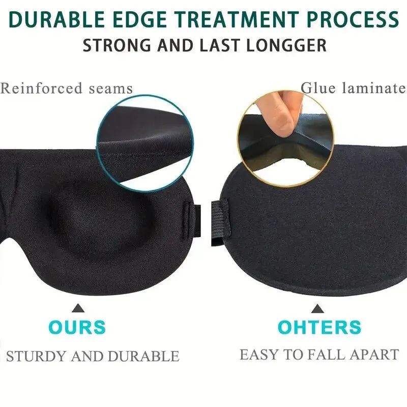 3D Stereoscopic Sleep Eye Mask, Sleep Magic Memory Sponge Black Shading Breathable Eye Protection SuperFye black SuperFye