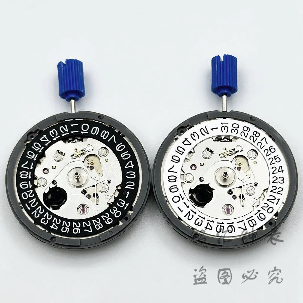 White/Black Calendar 24 Jewels NH35 Mechanical Movement High Accuracy Winding NH35 Automatic Self-winding Stem Set SuperFye NH35 White SuperFye