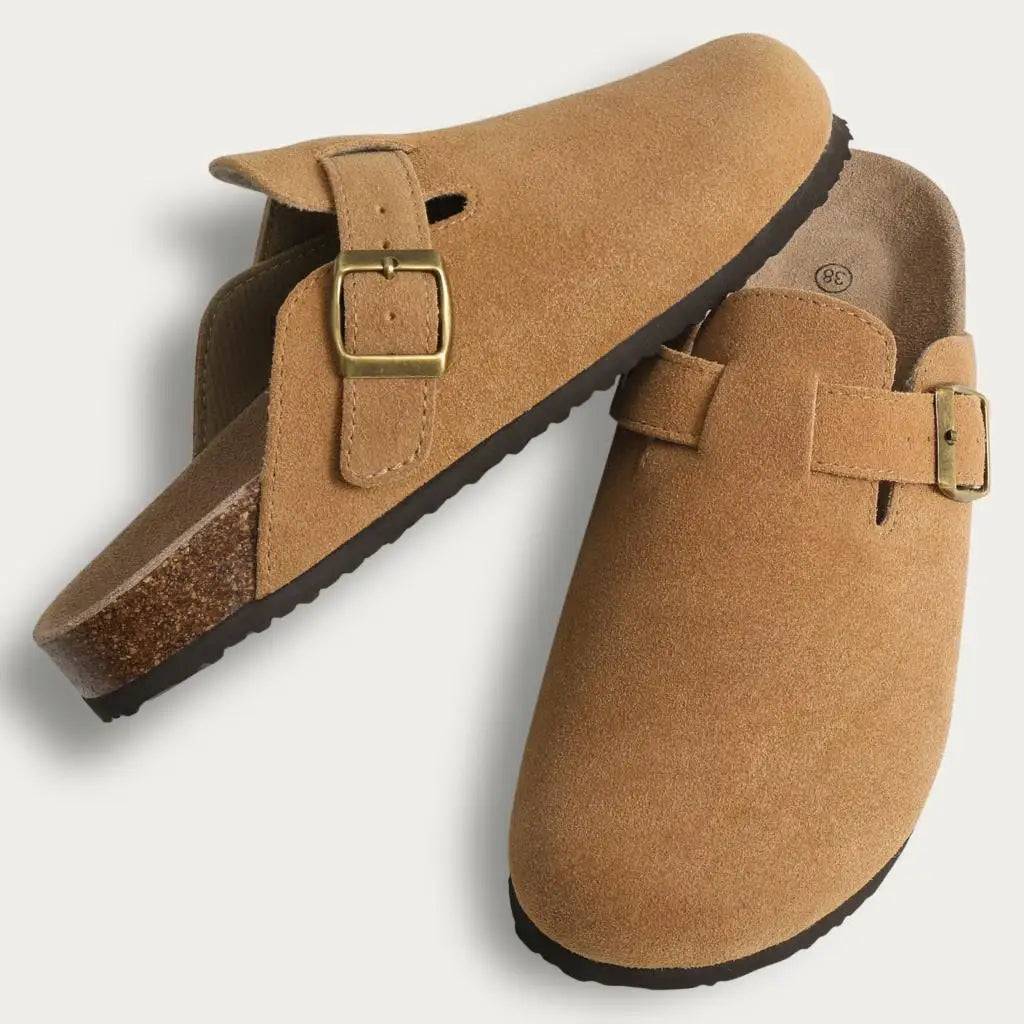 Shevalues Classic Cork Clogs Slippers Women Men Soft Footbed Suede Sandals With Arch Support Trendy Beach Slides Home Men Mules