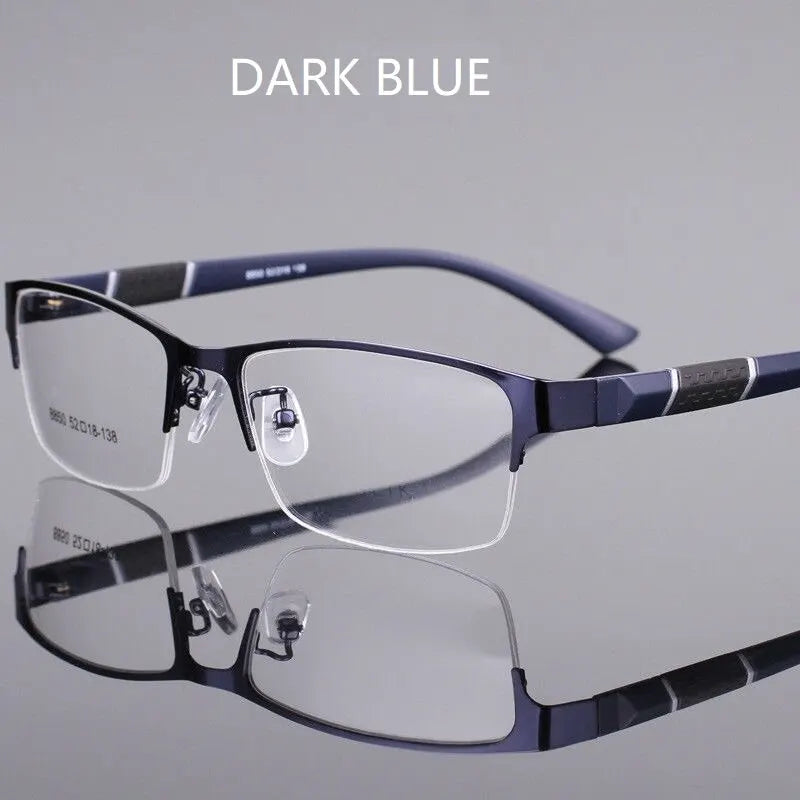 Men Reading Glasses Retro Business Hyperopia Glasses Anti Blue Light Reading Glasses 0 +1.0 To +4.0 Glasses SuperFye Blue / +200 SuperFye