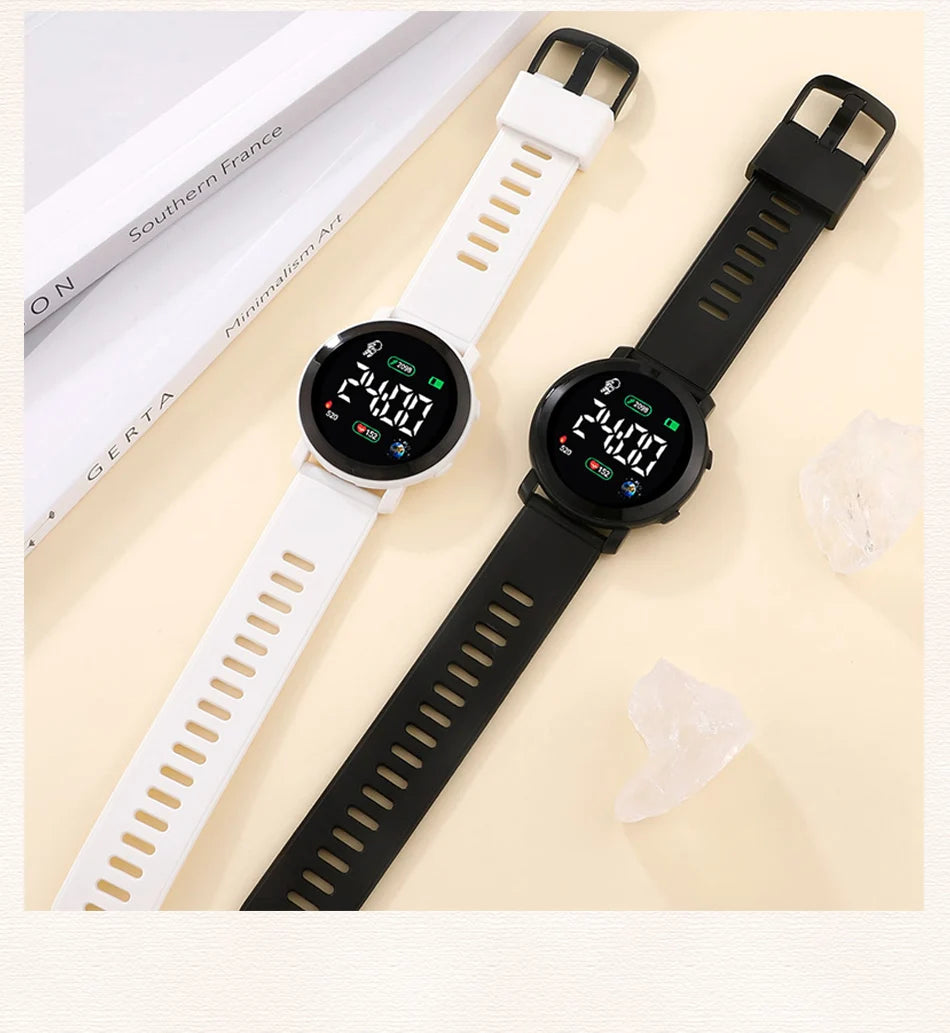 Couple Watches LED Digital Watch for Men Women Sports Army Military Silicone Watch Electronic Clock Hodinky Reloj Hombre SuperFye black SuperFye