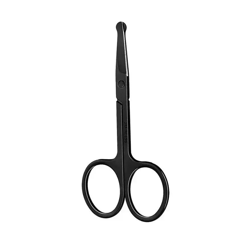 Stainless steel round head small scissors eyebrow trimming tool scissors beard beauty scissors nose hair scissors